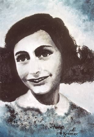 Anne Frank, Ölporträt von <b>Heide Kramer</b>, Hannover 1990 - 20080830h-kramer2
