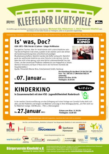 Kleefelder Lichtspiele im Januar 2011